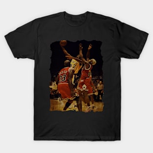 Magic Johnson vs Dennis Rodman and Michael Jordan, 1996 T-Shirt